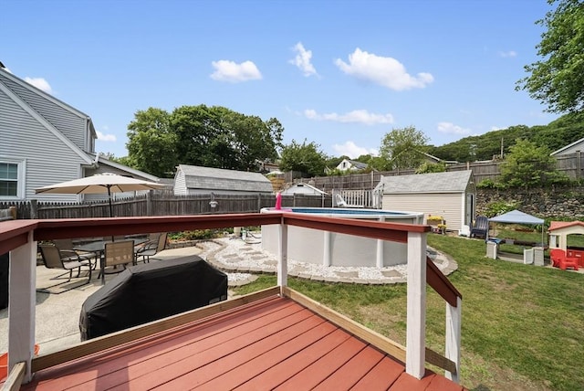 30 Edge Hill Rd, Lynn, MA 01904 - deck with an outdoor pool and outdoor dining space