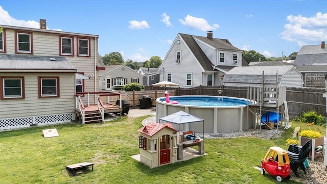 30 Edge Hill Rd, Lynn, MA 01904 - view of yard featuring a deck and a residential view