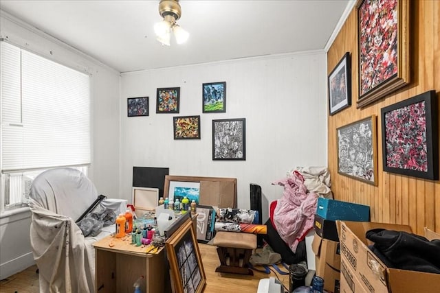 39 Worcester St, Southbridge, MA 01550 - office area with light wood-type flooring and wood walls