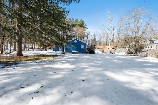 view of snowy yard