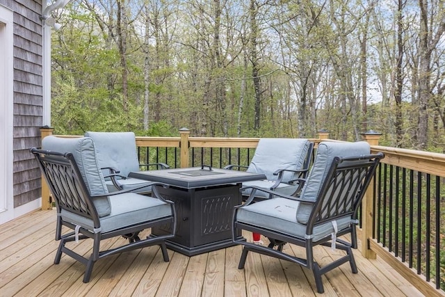 115 Kiahs Way, Sandwich, MA 02537 - wooden deck with a wooded view
