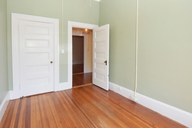 interior space with hardwood / wood-style flooring