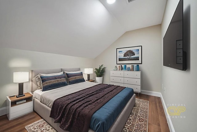 41 Adams St, Fairhaven, MA 02719 - bedroom with vaulted ceiling and wood finished floors