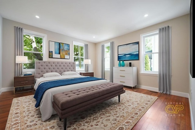 41 Adams St, Fairhaven, MA 02719 - bedroom featuring multiple windows, wood finished floors, and recessed lighting