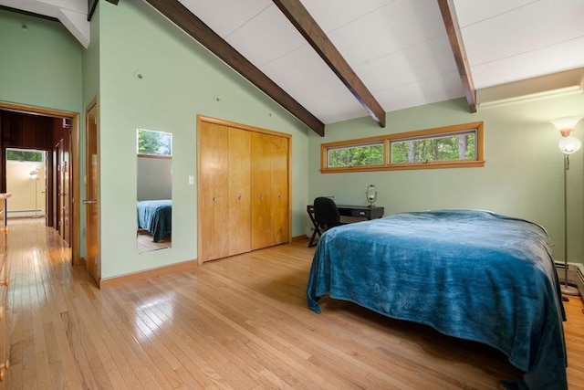 181 Thayer Farms Rd, Attleboro, MA 02703 - bedroom featuring light wood-type flooring, multiple windows, and a closet