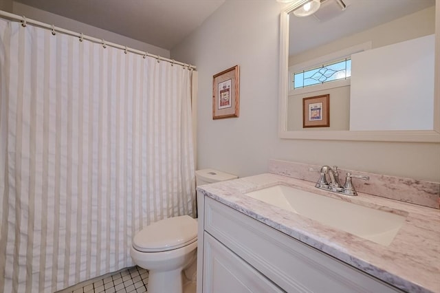 9 Country Club Ln Unit A, Milford, MA 01757 - full bath with vanity, a shower with shower curtain, and tile patterned floors