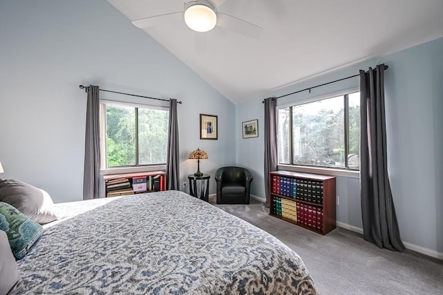 9 Country Club Ln Unit A, Milford, MA 01757 - bedroom featuring carpet flooring, lofted ceiling, and a ceiling fan