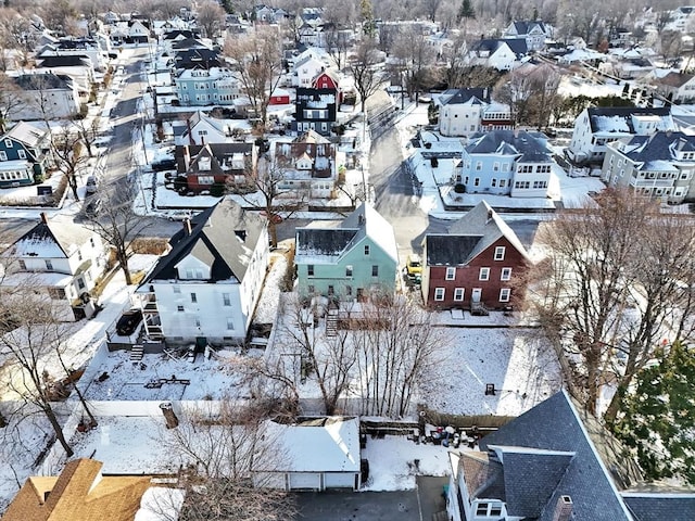 view of snowy aerial view