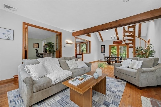 35 Crest Rd, Lynnfield, MA 01940 - living room featuring light wood finished floors, a chandelier, and a desk