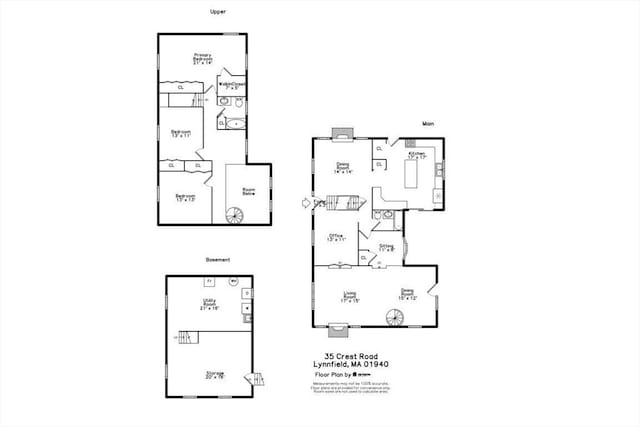 35 Crest Rd, Lynnfield, MA 01940 - view of home floor plan