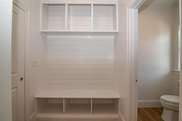 6 Carmel Rd, Pelham, NH 03076 - mudroom with baseboards and wood finished floors