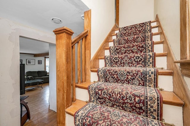 145 Lexington Rd, Billerica, MA 01821 - stairs with wood finished floors
