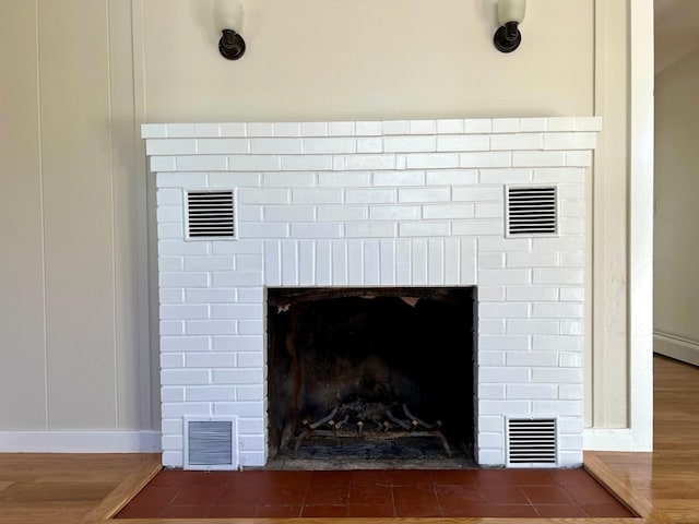 interior details with wood-type flooring