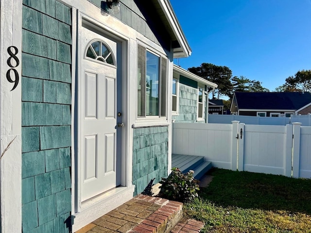 view of doorway to property