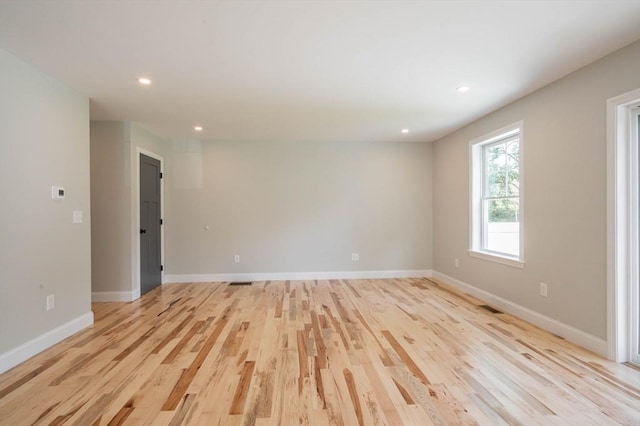 72 N Mast St Unit 1, Goffstown, NH 03045 - spare room with light wood finished floors and recessed lighting