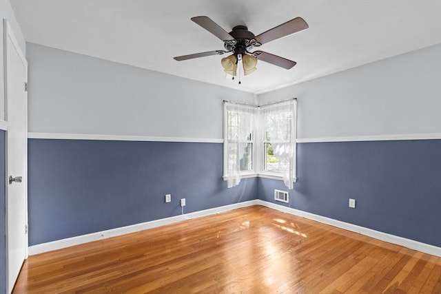 156 Patterson St, Attleboro, MA 02703 - empty room featuring wood finished floors, ceiling fan, and baseboards