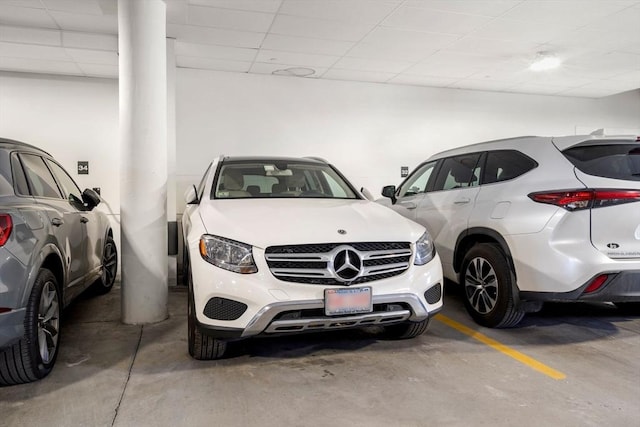 view of parking garage