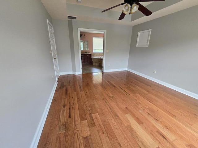 62 Saint Anthony St, Fitchburg, MA 01420 - empty room with ceiling fan and wood finished floors