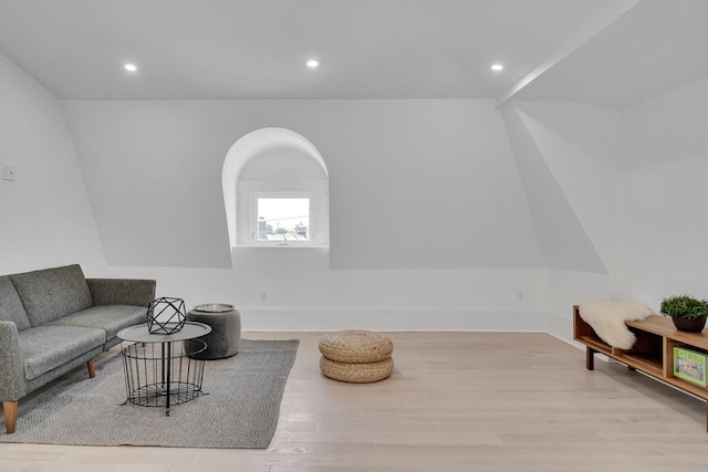 living room featuring light hardwood / wood-style flooring