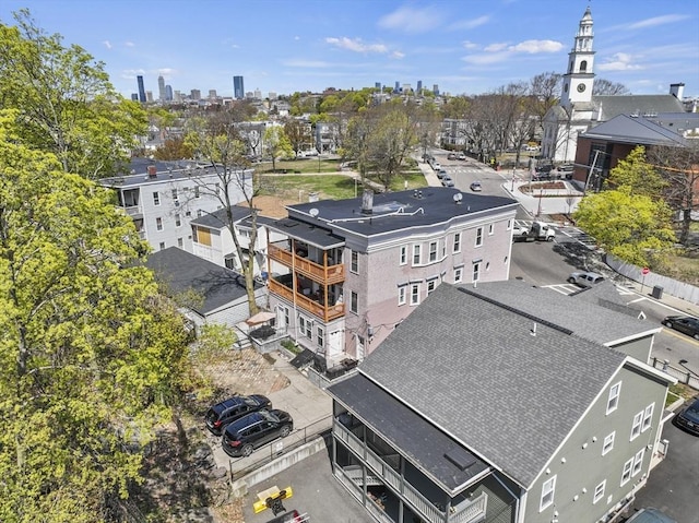 bird's eye view featuring a view of city