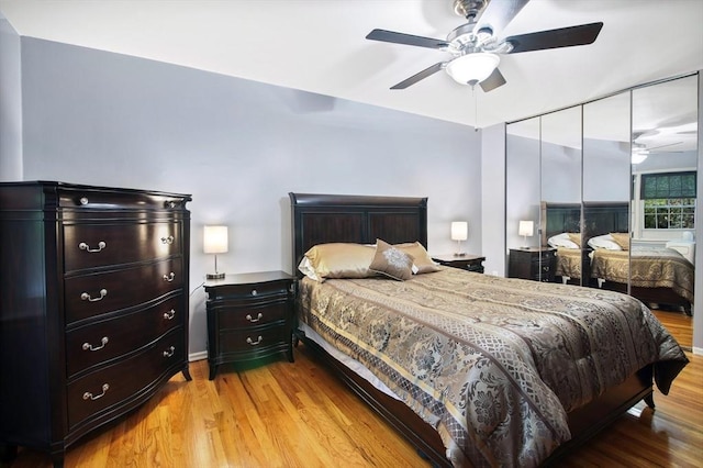 80 Brush Hill Ave Unit 33, West Springfield, MA 01089 - bedroom with light wood-style floors and ceiling fan