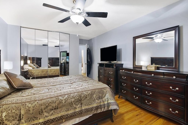 80 Brush Hill Ave Unit 33, West Springfield, MA 01089 - bedroom with light wood finished floors and ceiling fan