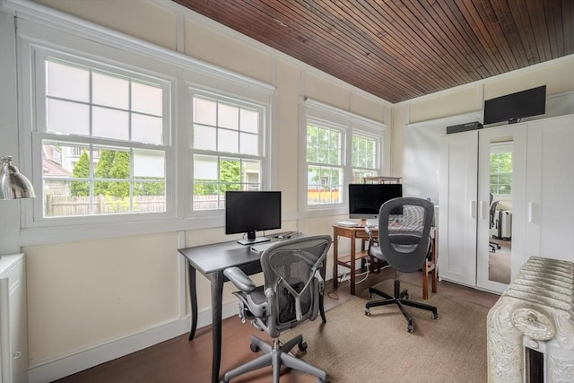 56 Marlboro St Unit 1, Belmont, MA 02478 - office space featuring wooden ceiling and wood finished floors