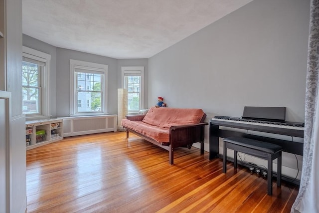 56 Marlboro St Unit 1, Belmont, MA 02478 - living area with radiator heating unit and light wood-style flooring