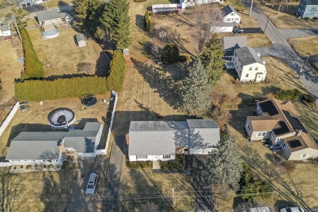 bird's eye view with a residential view