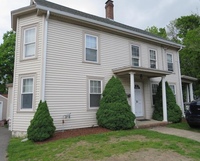 82 Main St, Blackstone, MA 01504 - view of front of property featuring a chimney