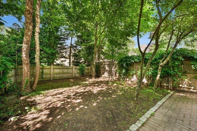 view of fenced backyard