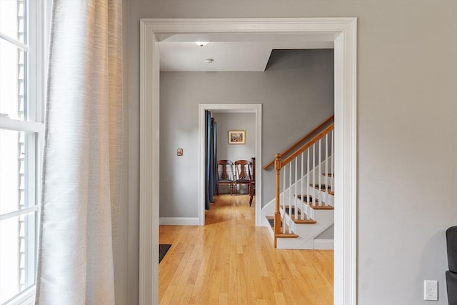 131 Great Rd, Shirley, MA 01464 - entrance foyer with wood finished floors, stairway, and plenty of natural light