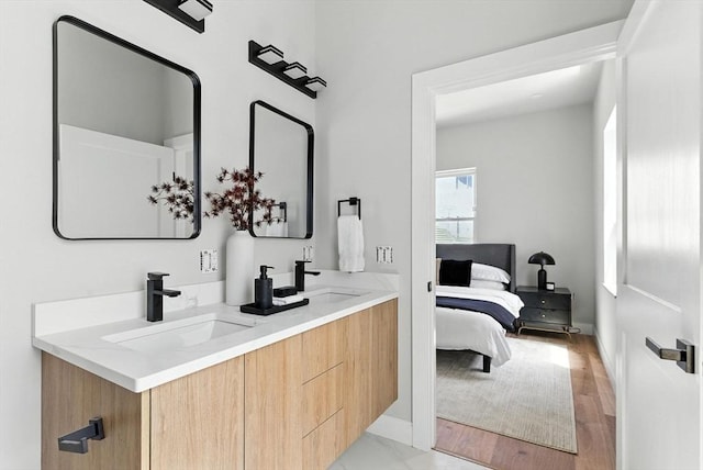 34 Woodford St Unit 2, Boston, MA 02125 - bathroom with double vanity and ensuite bath