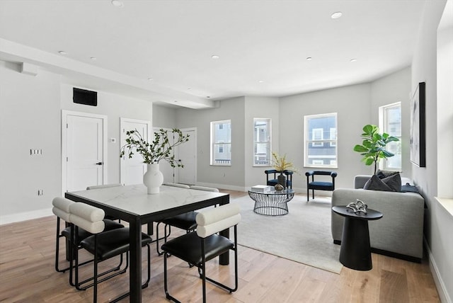 34 Woodford St Unit 2, Boston, MA 02125 - dining space featuring recessed lighting and light wood finished floors