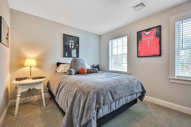 view of carpeted bedroom