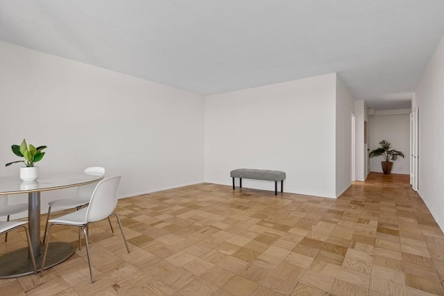 office space featuring light parquet floors