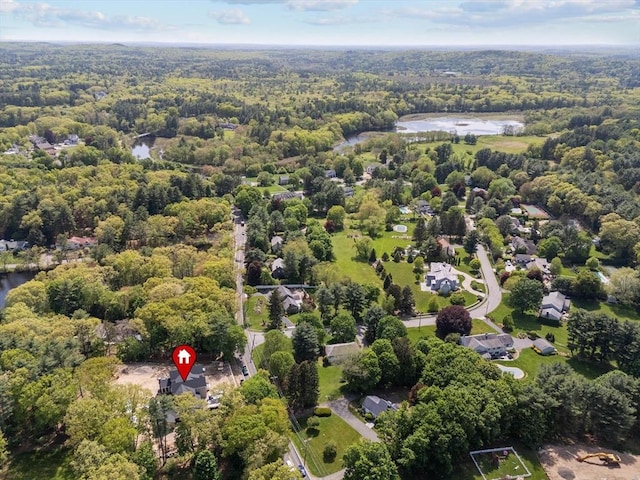 1780 Central Ave, Needham, MA 02492 - drone / aerial view of a forest and a large body of water
