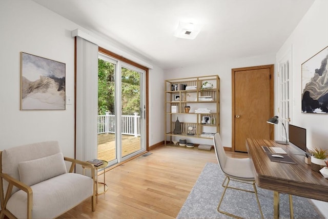 35 Bemis St, Weston, MA 02493 - home office featuring light wood-style floors and baseboards