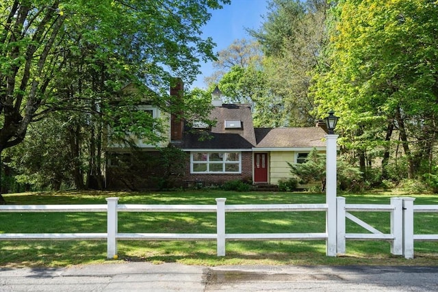 35 Bemis St, Weston, MA 02493 - view of front of home with a chimney and entry steps
