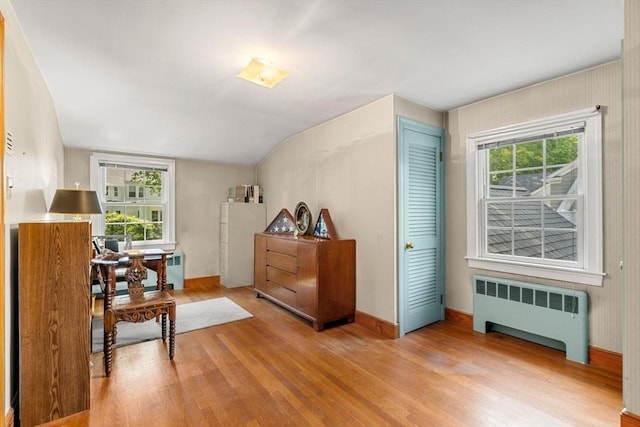 52 Harding Rd, Lexington, MA 02420 - living area featuring radiator, wood finished floors, and baseboards