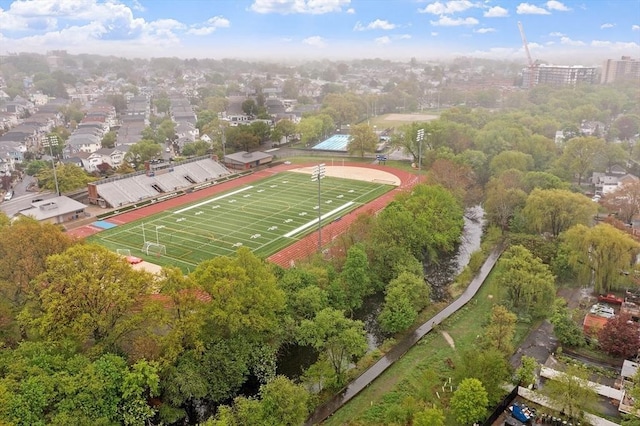 aerial view of property's location