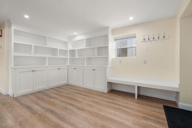 interior space with light wood-type flooring