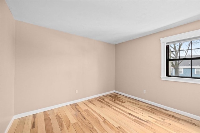 empty room featuring light hardwood / wood-style floors