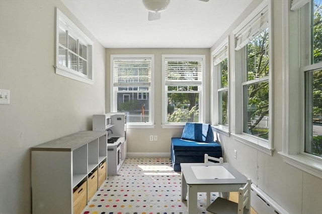 31 Dudley St, North Andover, MA 01845 - sunroom / solarium with a baseboard heating unit and baseboards