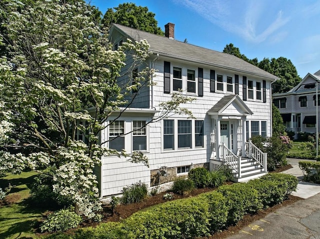 31 Dudley St, North Andover, MA 01845 - colonial home with a chimney