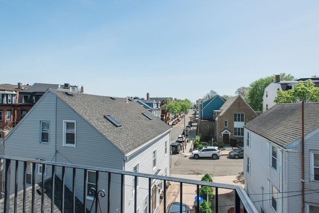 balcony with a residential view
