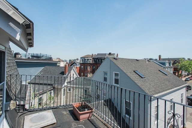 balcony with a residential view