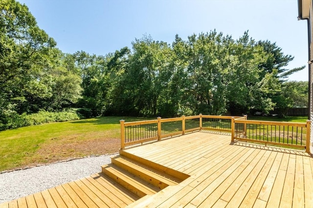 776 Allen St, Dartmouth, MA 02747 - wooden deck with a yard and view of wooded area