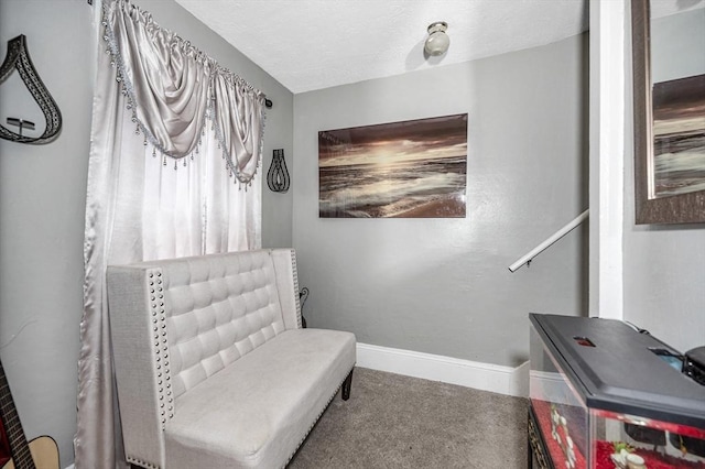 living area with baseboards