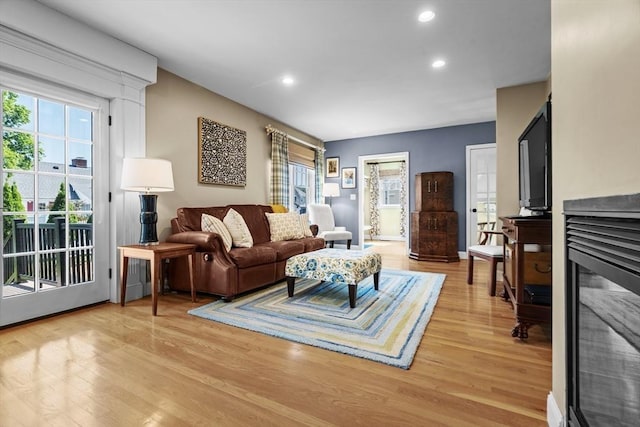 61 Colonial Dr, Arlington, MA 02474 - living room with wood finished floors and recessed lighting